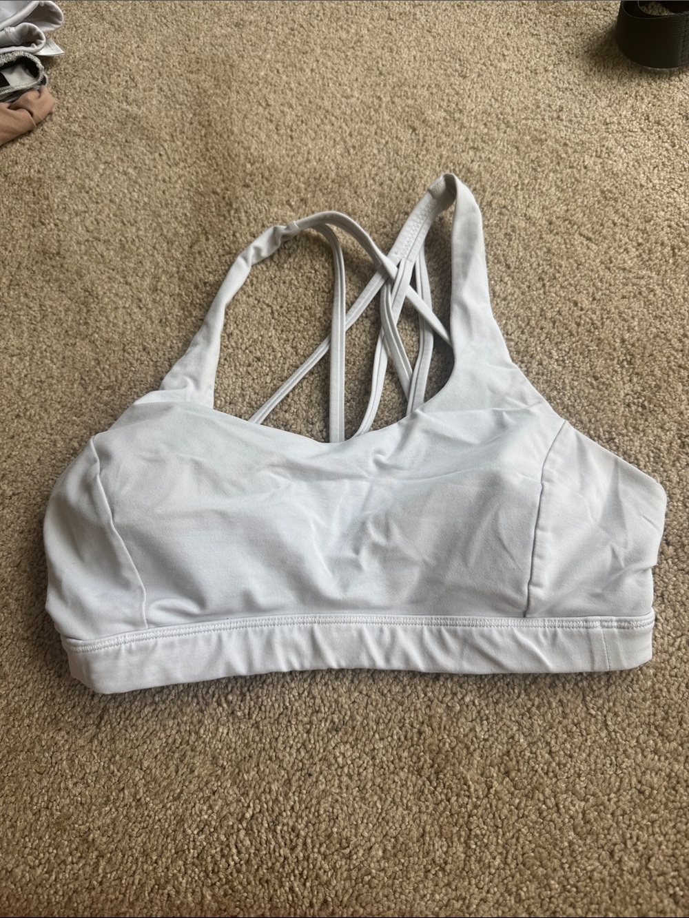 lululemon athletica White Strappy-Back Sports Bra
